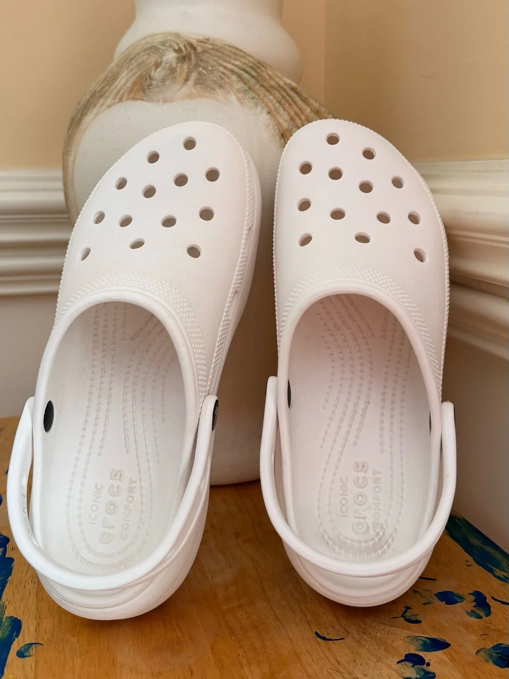 Crocs Classic Platform Clog White Women's Size 10